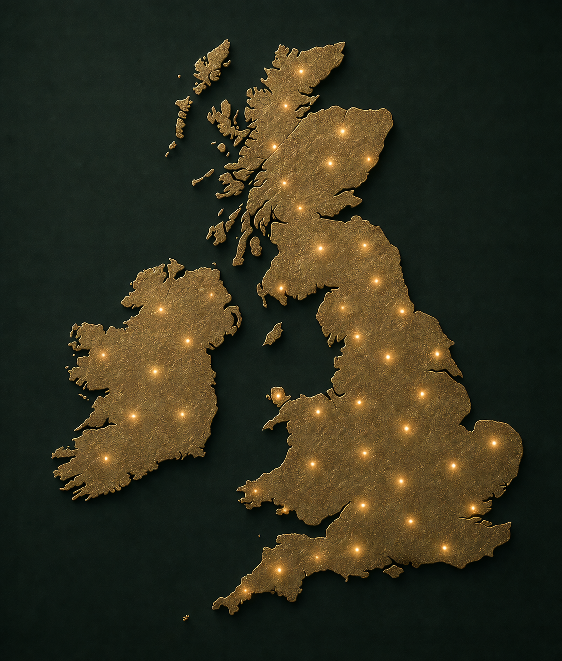 UK map of local hubs
